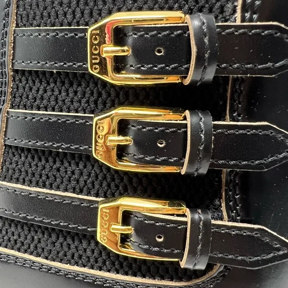 GUCCI Womens Cordovan Lux Leather Ankle Boot Black Size 38 EU - Picture 9 of 17